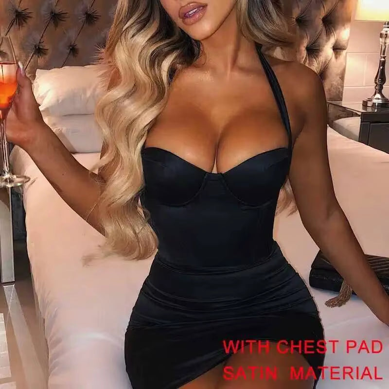 Night Club Party Woman Dress Sexy Bodycon Glitter Strapless Mini Short Prom Robe 2025 Summer Elegant Ruched Black Vestidos